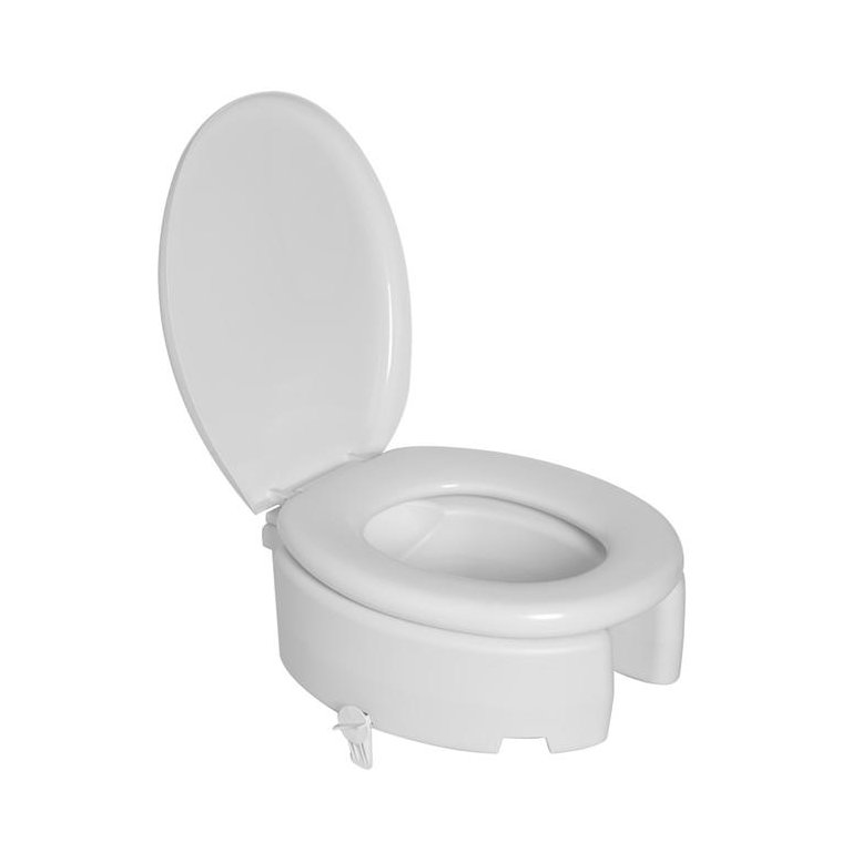 Assento Sanitário Astra TAE13T-K Elevado 16.5cm Com Trava E Tampa