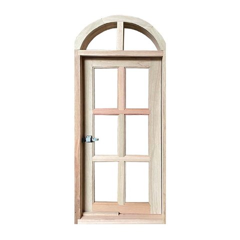 Janela de Madeira Vitro Capelinha Pivotante Arco Eucalipto Bat 10cm Copa Verde Madeiras-045lx140a