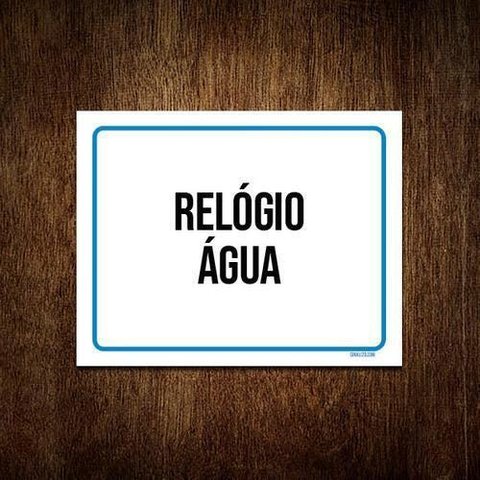 Kit 5 Placas Ambiente Sinalização Setor Relógio Água
