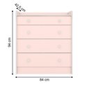 Ver imagem 2 de 2523 - Comoda com Trocador Doce Sonho Rosa Acetinado (2523.91)