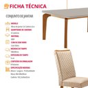 Ver imagem 6 de Mesa de Jantar Liz 180cm Tampo Mdf Vidro Canto Copo com 6 Cadeiras Lira