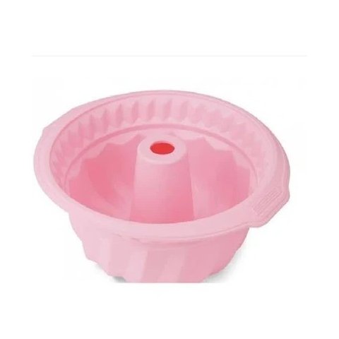 Forma de Silicone para Bolo ou Pudim - Rosa