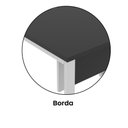 Ver imagem 2 de Mesa para Escritório Retangular M900P25TUB Moderno sem Gavetas MDP 90cm Preto e Cinza
