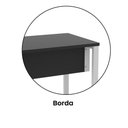 Ver imagem 6 de Mesa para Escritório Retangular M900P25TUB Moderno sem Gavetas MDP 90cm Preto e Cinza