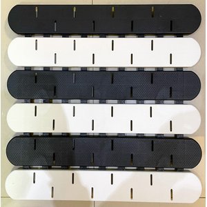 Tapete Banheiro Estrado Antiderrapante Com 108 Ventosas:Preto c/Branco