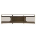Ver imagem 6 de Conjunto Sala Rack C/ Painel P/ Tv até 86", Buffet Aparador 4 Portas Pinho/off White Elegance - Arte