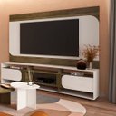 Ver imagem 2 de Conjunto Sala Rack C/ Painel P/ Tv até 86", Buffet Aparador 4 Portas Pinho/off White Elegance - Arte