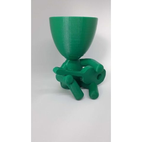 Vaso Decorativo - Robert Plant - Tocando Guitarra - Impresso em 3D