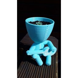 Vaso Decorativo - Robert Plant - Tocando Guitarra - Impresso em 3D - 2