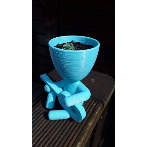 Vaso Decorativo - Robert Plant - Tocando Guitarra - Impresso em 3D