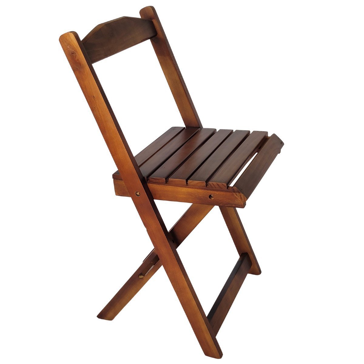 Cadeira Dobrável Retrátil De Madeira Imbuia - 1