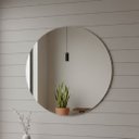 Ver imagem 2 de Espelho Multiuso Lapidado Redondo 50cm Diam. Fita Dupla Face - Fita Dupla Face