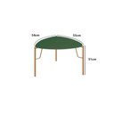 Ver imagem 2 de Mesa Lateral de Apoio P/ Sala 51cm Multiuso com Pés em Metal Cor:musgo com Dourado
