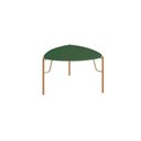 Ver imagem 1 de Mesa Lateral de Apoio P/ Sala 51cm Multiuso com Pés em Metal Cor:musgo com Dourado