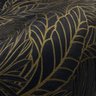 Papel de Parede Estampado Folhagem Preto e Dourado+ Cola Inclusa- Vinilico Lavável - 8