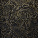 Ver imagem 1 de Papel de Parede Estampado Folhagem Preto e Dourado+ Cola Inclusa- Vinilico Lavável