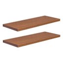 Ver imagem 2 de Kit 2 Prateleiras 40 x 20cm Freijó Suporte Invisível