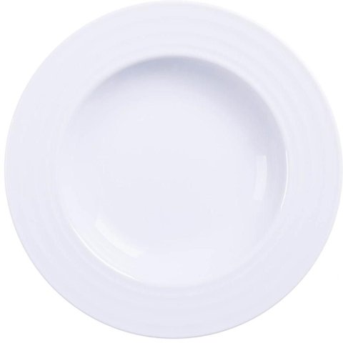 Prato Fundo Branco 23cm em Porcelana Vibrare Tramontina Avulso Mesa de Jantar