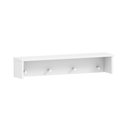 Ver imagem 2 de Prateleira Infantil com Pendurador 90cm Branco | MDF e Madeira Pinus |