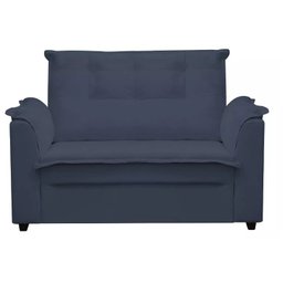 Sofá 2 Lugares Pequeno Confortável 1,40m Azul - 4