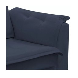 Sofá 2 Lugares Pequeno Confortável 1,40m Azul - 3