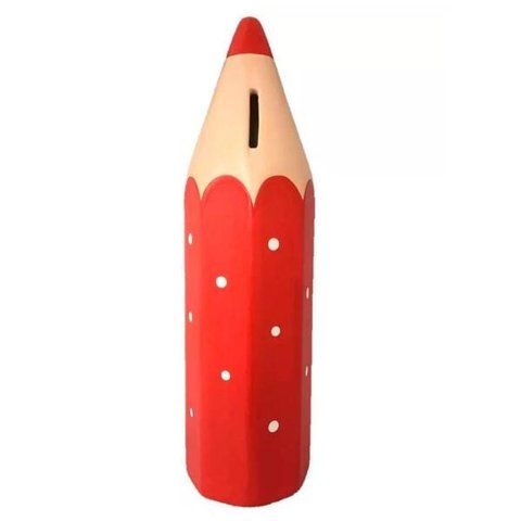 Cofre Lápis De Cor Grande Escolar Em Cerâmica Decor - Red