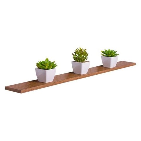 Prateleira 80 x 15cm Freijó Suporte Invisível