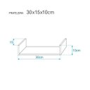 Ver imagem 3 de Kit 2 Prateleiras U 30 x 15cm Bege Claro Suporte Invisível