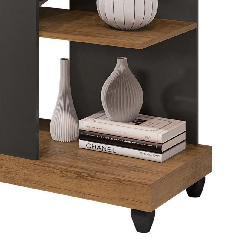 Rack Bancada Canadá Freijó/Grafite Perolizado para TV até 42” - Móveis ...