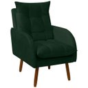 Ver imagem 2 de Kit 2 Poltronas Decorativa para Sala de Estar e Recepção Vanessa Veludo - Sofa Store:veludo Verde