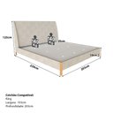 Ver imagem 3 de Cama King Estofada com Cabeceira 100% Mdf Cor:veludo Creme