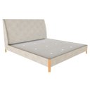 Ver imagem 2 de Cama King Estofada com Cabeceira 100% Mdf Cor:veludo Creme