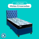 Ver imagem 4 de Kit Cabeceira + Cama Box + Colchão Solteiro Molas Ensacadas Life Gold Paropas