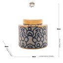 Ver mais imagens de Potiche Decorativo Porcelana Azul/Branco 18X18Cm