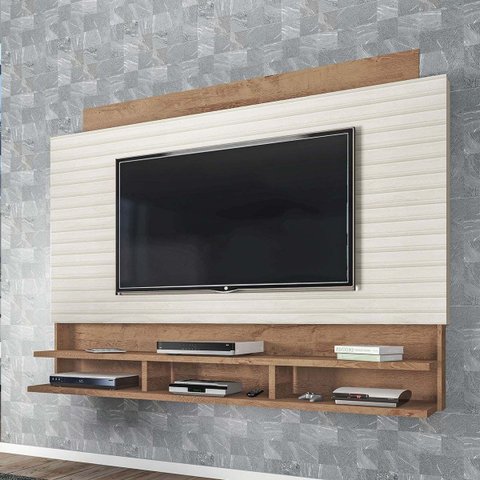 Painel Ripado Tv até 72 Pol 183 Cm Flex Off White