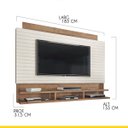 Ver imagem 3 de Painel Ripado Tv até 72 Pol 183 Cm Flex Off White