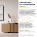 Ver imagem 7 de Rack para TV até 60 Polegadas 180x51cm Portas Ripadas Aruá CabeCasa MadeiraOriginals Marrom Jatobá