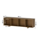 Ver imagem 3 de Rack para TV até 60 Polegadas 180x51cm Portas Ripadas Aruá CabeCasa MadeiraOriginals Marrom Jatobá