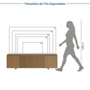 Ver imagem 4 de Rack para TV até 60 Polegadas 180x51cm Portas Ripadas Aruá CabeCasa MadeiraOriginals Marrom Jatobá