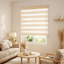 Ver imagem 1 de Persiana Zebra 1,40x1,60 Rolo Duplo Double Vision - Bege
