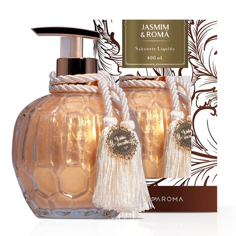 Sabonete Líquido Jasmim e Romã, 400ml, Acqua Aroma