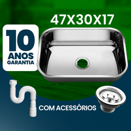 Cuba Pia Inox 304 Cozinha Nº1 47x30x17 As Funda - 3