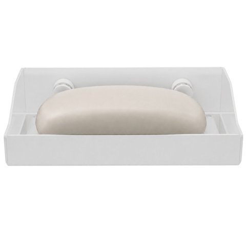 Porta Sabonete de Parede Banheiro com Adesivo Branco F.Df