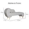 Recamier para Quarto Melissa Lado Direito Linho Cores Divã Melissa Bege - 5