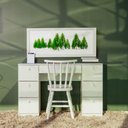 Ver imagem 3 de Mesa de Escritório Ditália 7 Gavetas com Cadeira Pe-100 Cor:branco
