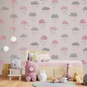 Ver imagem 3 de Papel de parede nuvem menina rosa infantil M² PP134