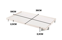 Ver imagem 3 de Bandeja Decorativa Espelhada Gala Mdf Laminado Off White/grafite