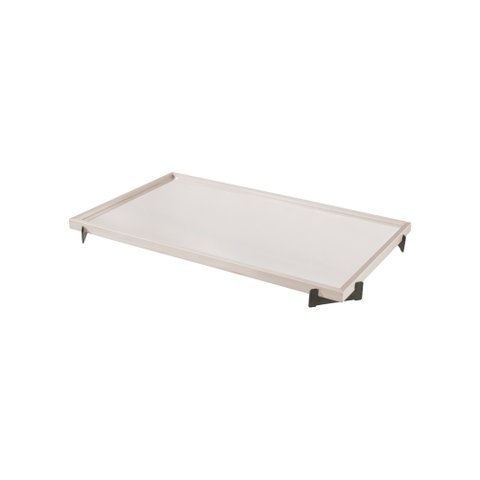 Bandeja Decorativa Espelhada Gala Mdf Laminado Off White/grafite