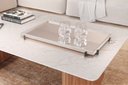 Ver imagem 2 de Bandeja Decorativa Espelhada Gala Mdf Laminado Off White/grafite