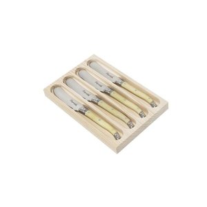 Conjunto De 4 Facas Manteiga Laguiole La Tour Luxo - Marfim
